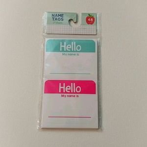 4/$15 🌻 NWT Package of 48 Sticker Name Tags